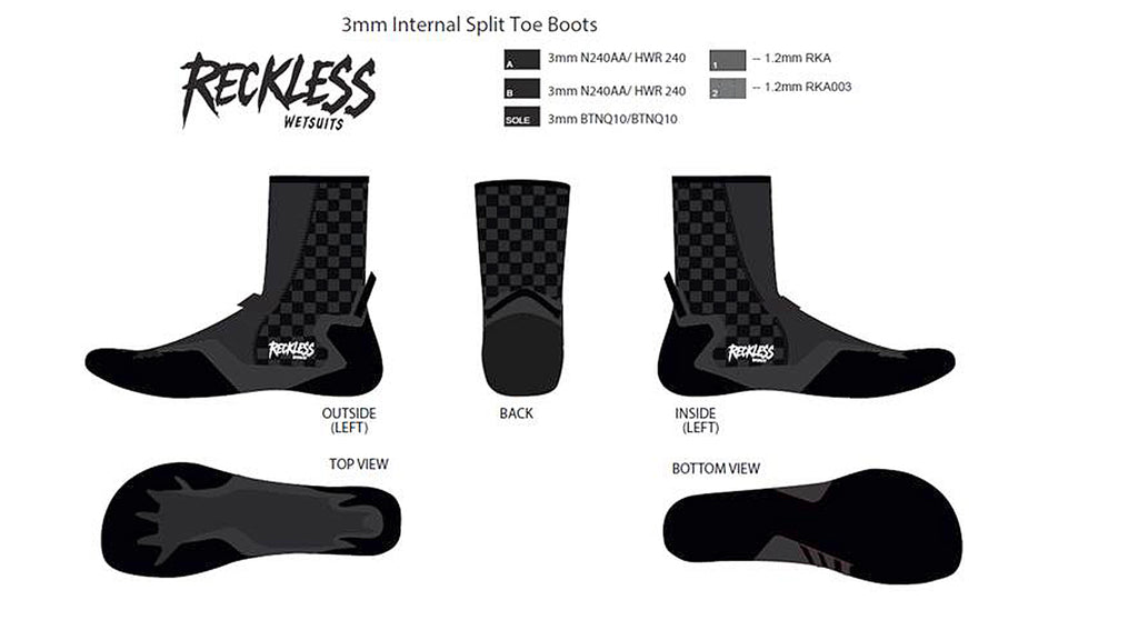 Reckless R2 Fear Nothing 3mm Booties