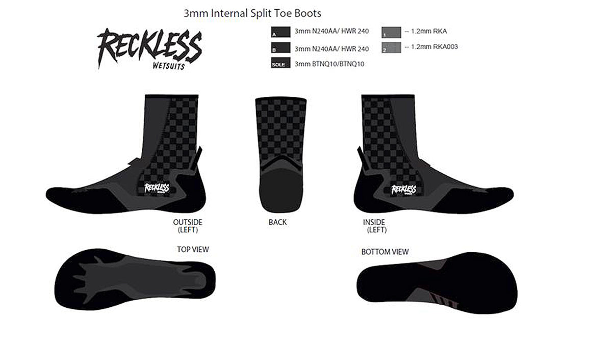 Reckless R2 Fear Nothing 3mm Booties