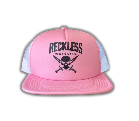 Reckless Hat  Pink  Pirate Graphic