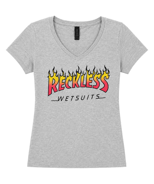 Reckless Thrash Flame V-Neck