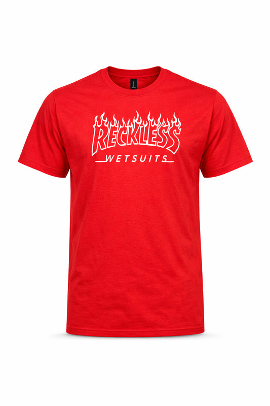 Reckless T-Shirt Flames Print